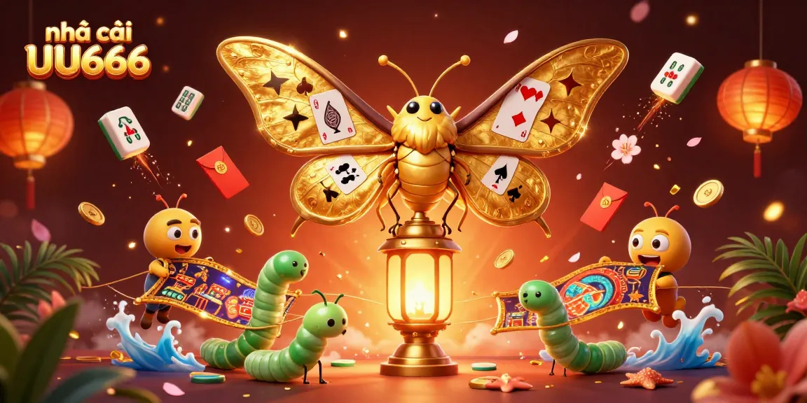 Engage in exhilarating games at nhà cái UU666, surrounded by vibrant casino-themed elements and festive decorations.