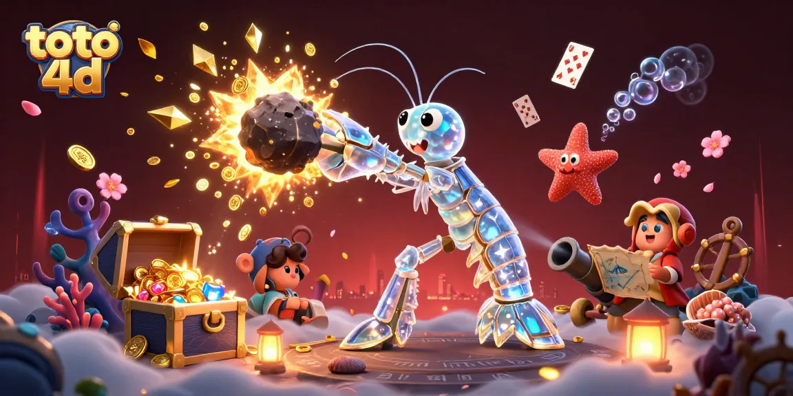 Experience exhilarating toto 4d action in this vibrant lottery-themed digital illustration.