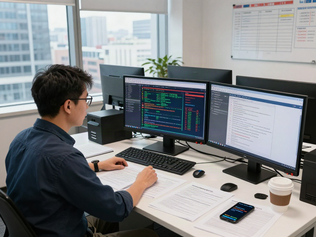 Focus on 토토사이트 검증 먹튀스팟 during professional gambling verification at a modern office.