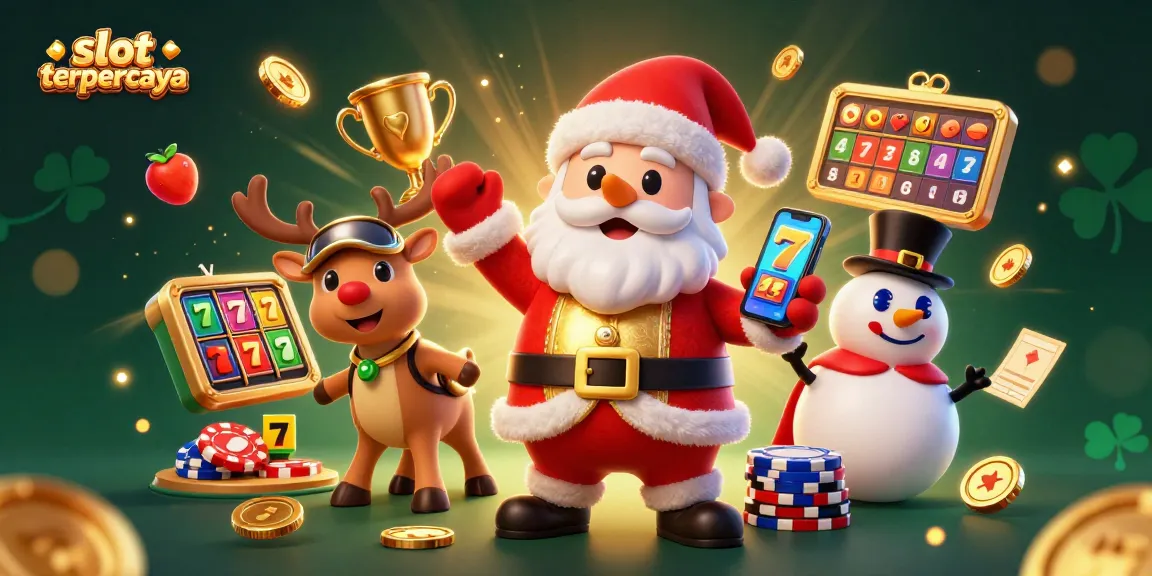 Experience thrilling "slot terpercaya" adventures with Santa, his reindeer, and a poker chip snowman!