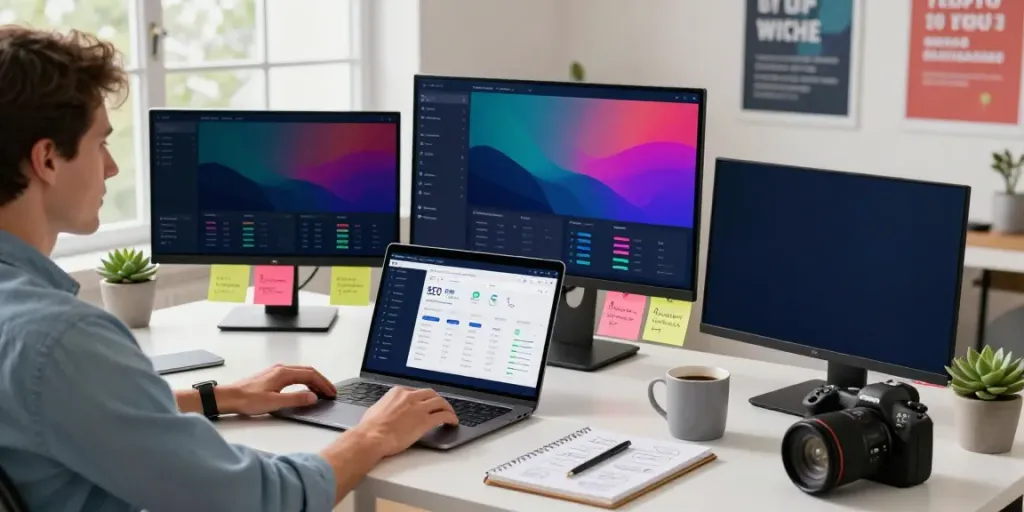 Instant indexing metrics displayed in a modern digital marketing workspace.